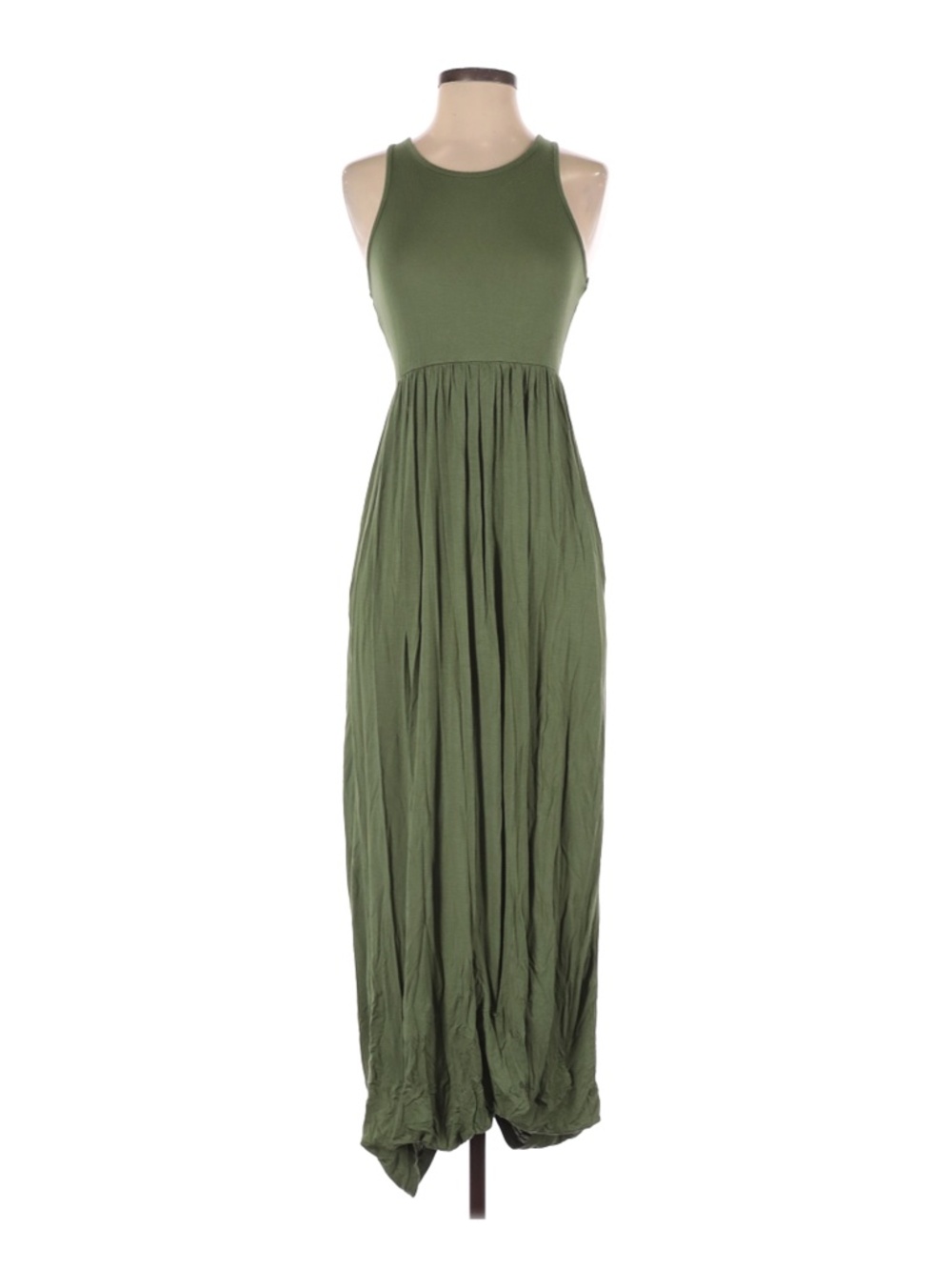 Grecrelle Green Casual Maxi Dress